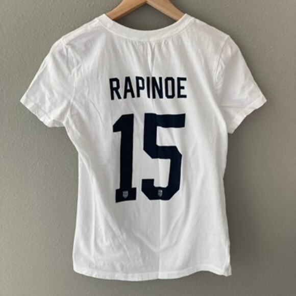 Nike Team USA Megan Rapinoe #15 Jersey T-Shirt - White - Small - Picture 3 of 5